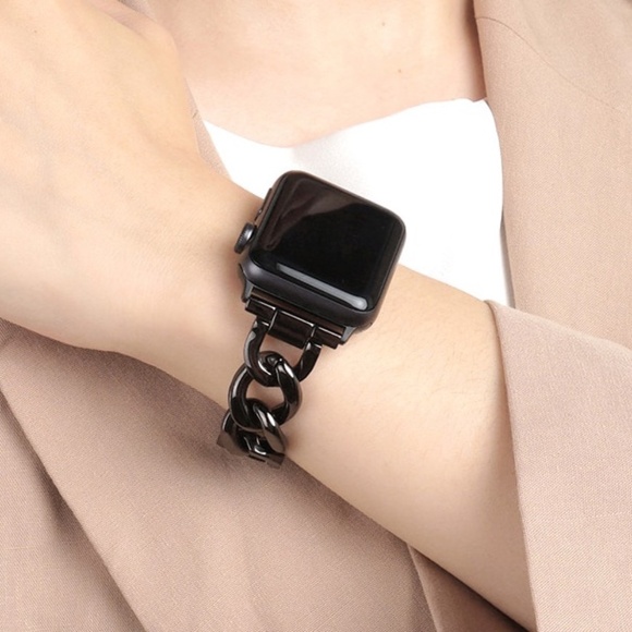 Black Chain Apple Watch Band (42/44/45mm and 38/40/41mm) - Picture 2 of 4